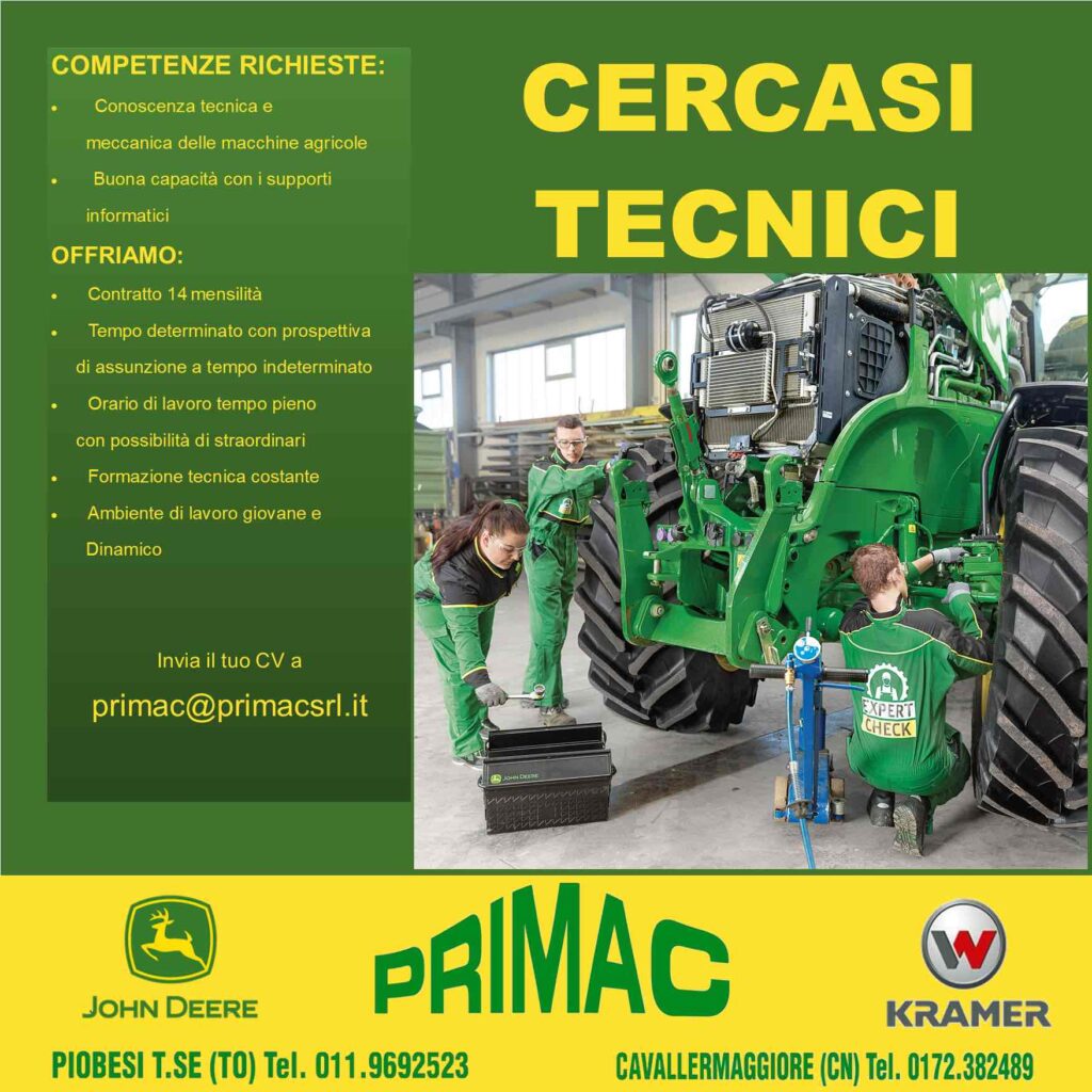 offerte lavoro John Deere Cuneo Torino